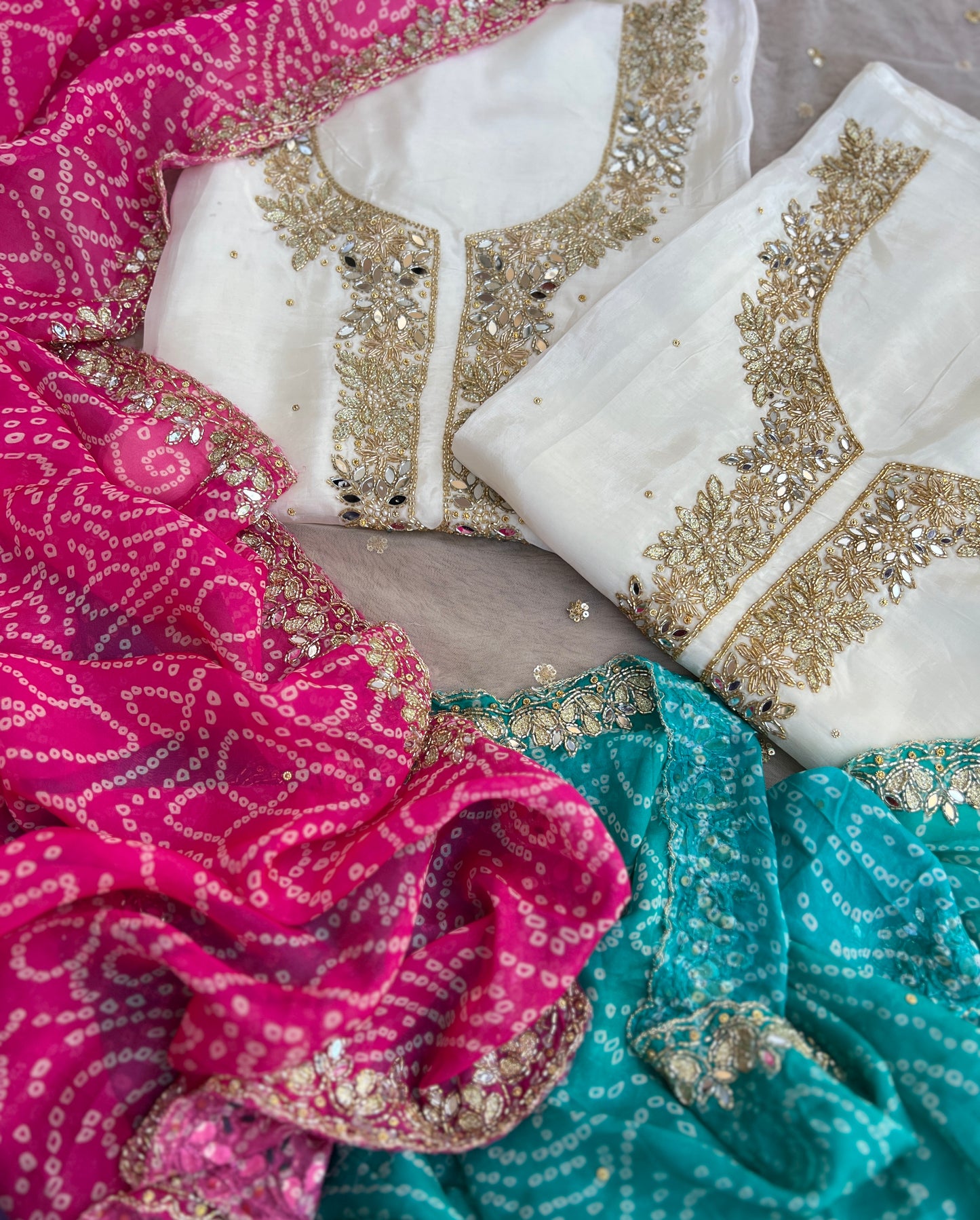 Elegance in Russian Silk with Handcrafted Detailing ✨