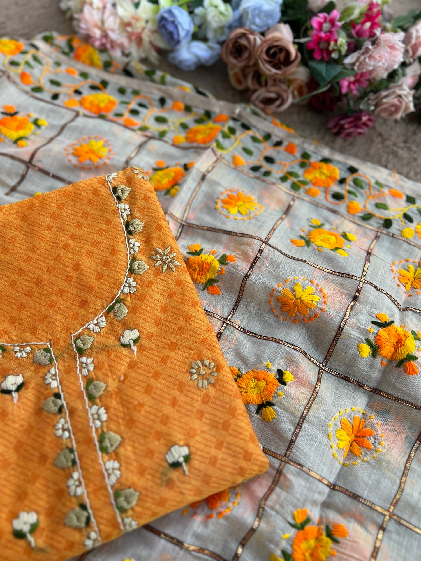 Timeless Hand Embroidery Meets Chanderi Grace
