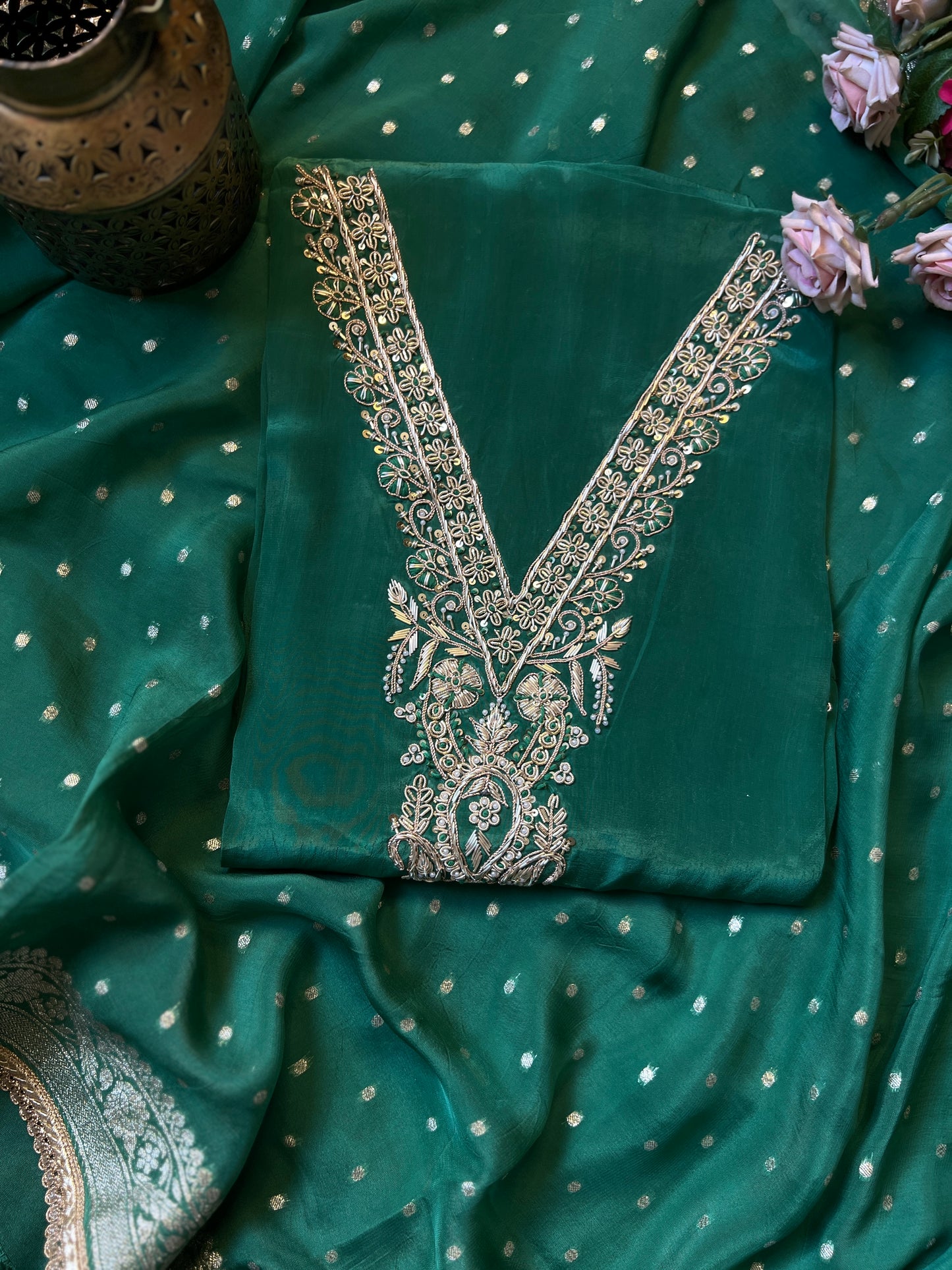 Emerald Grace V Neck