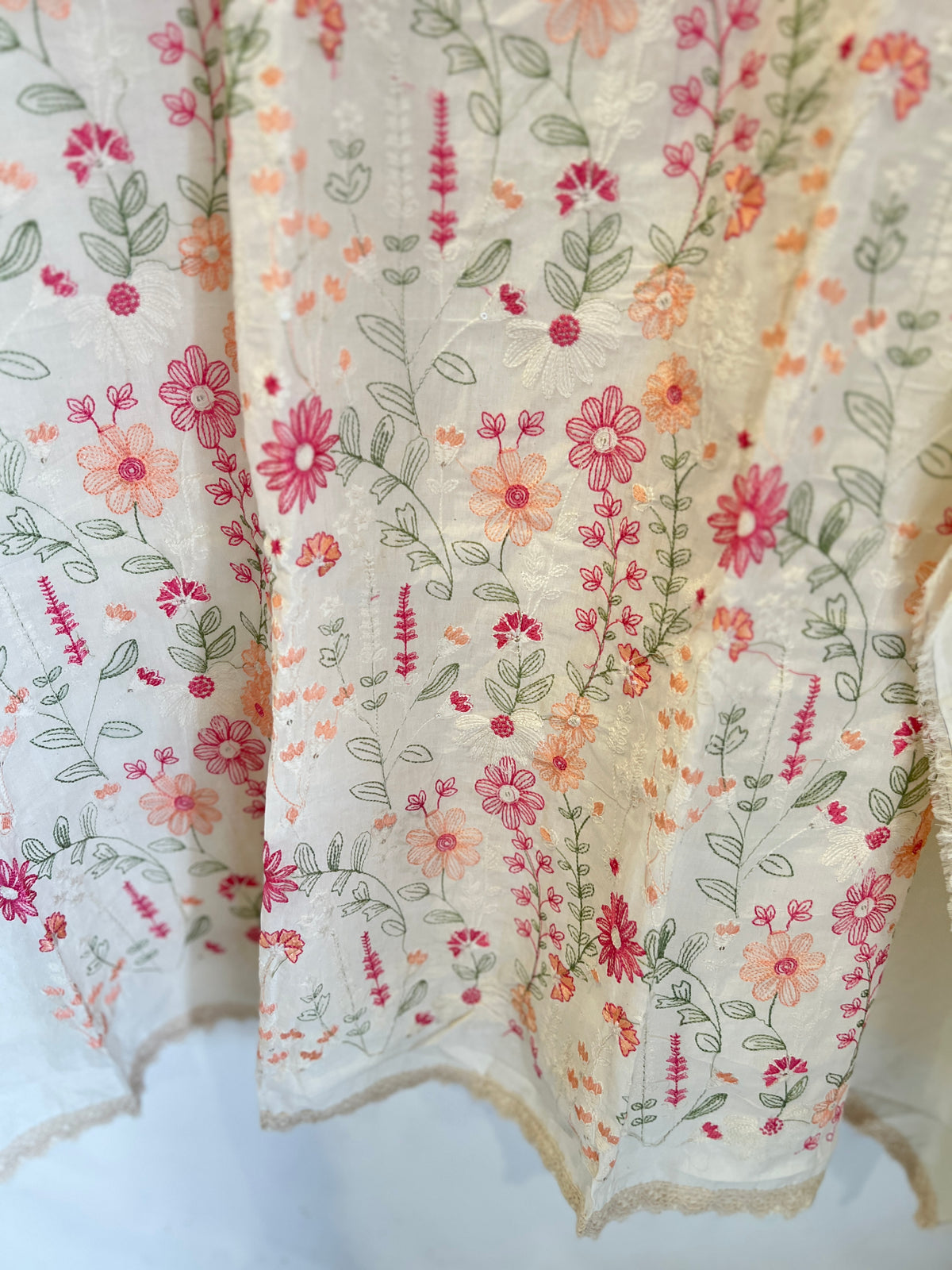Floral Embroidered Pure Cotton Suit