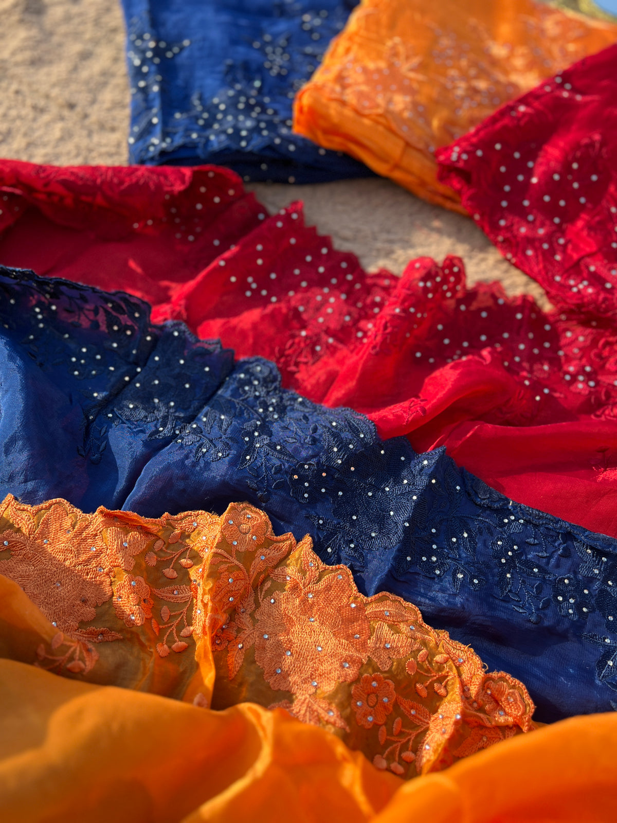 Royal Harmony – Self Embroidered Silk Suit