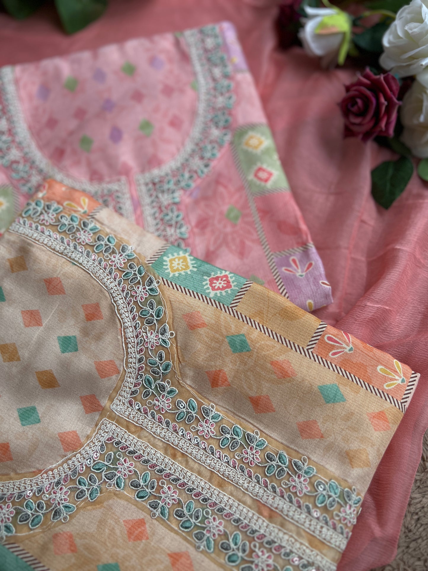 Timeless pakistani Printed Maslin Salwar Suit