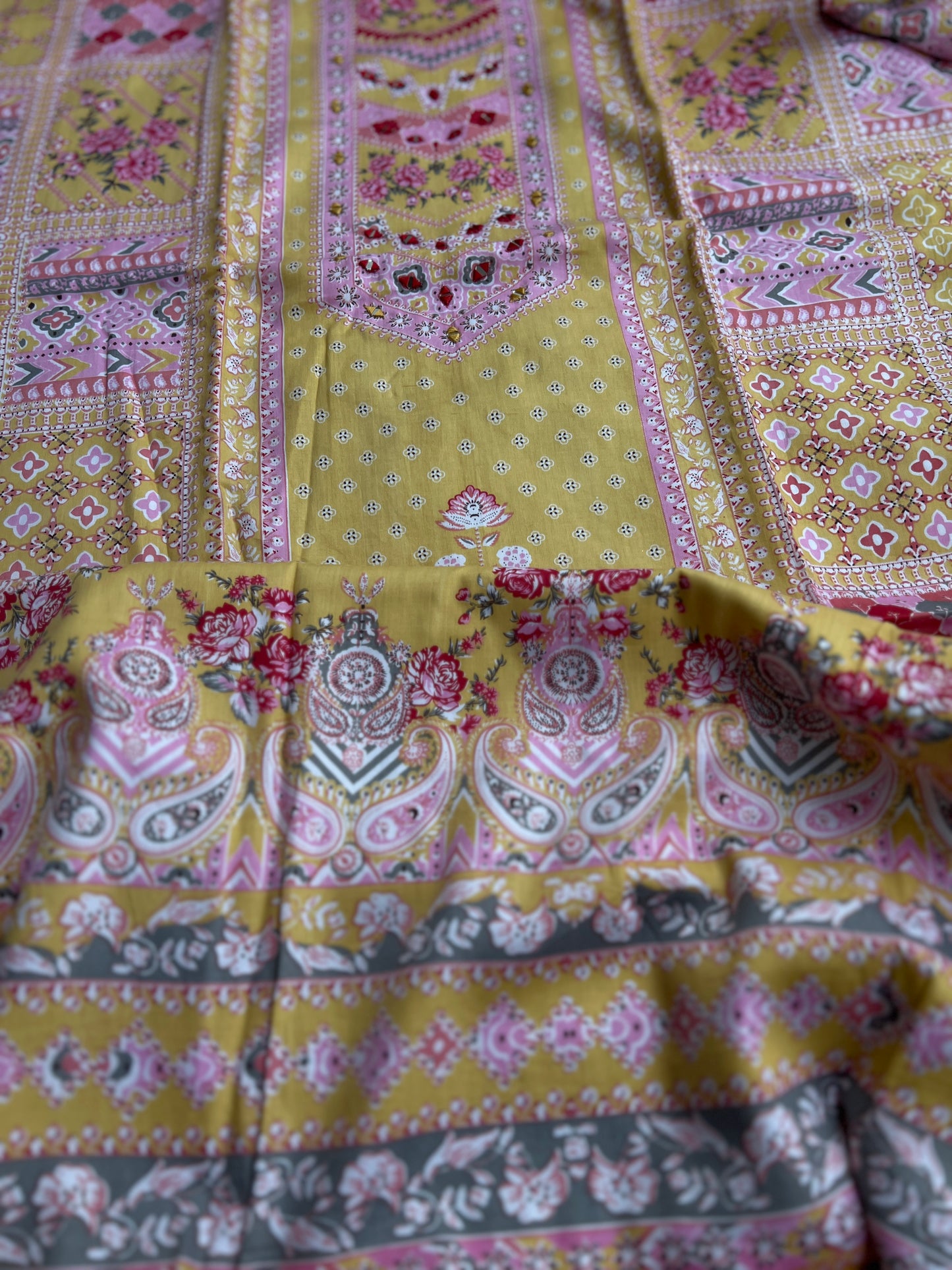 Vibrant Karachi Printed Cotton Suit