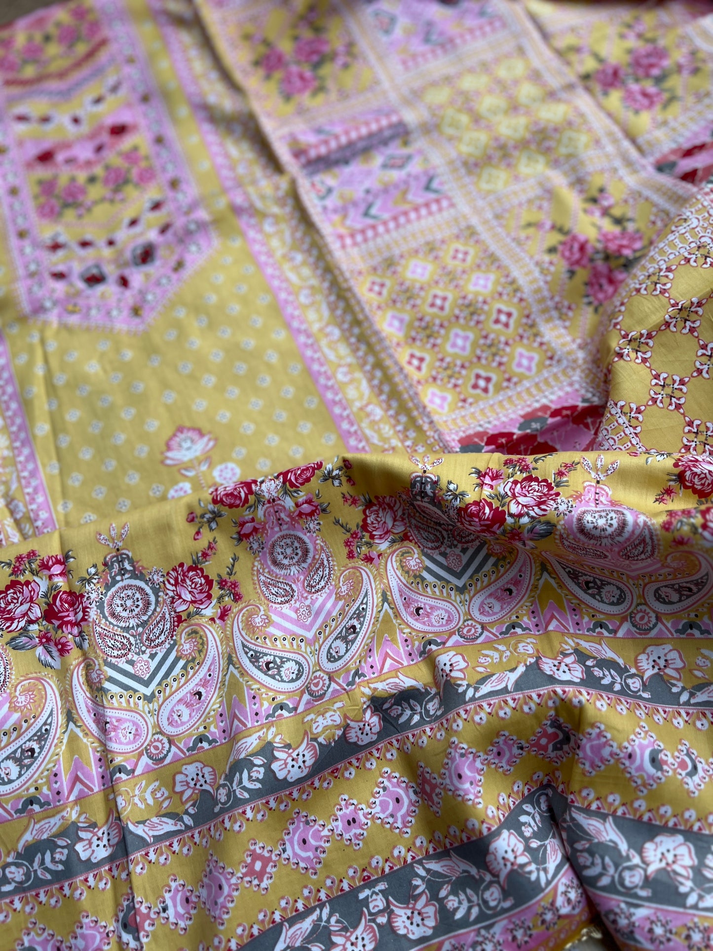 Vibrant Karachi Printed Cotton Suit