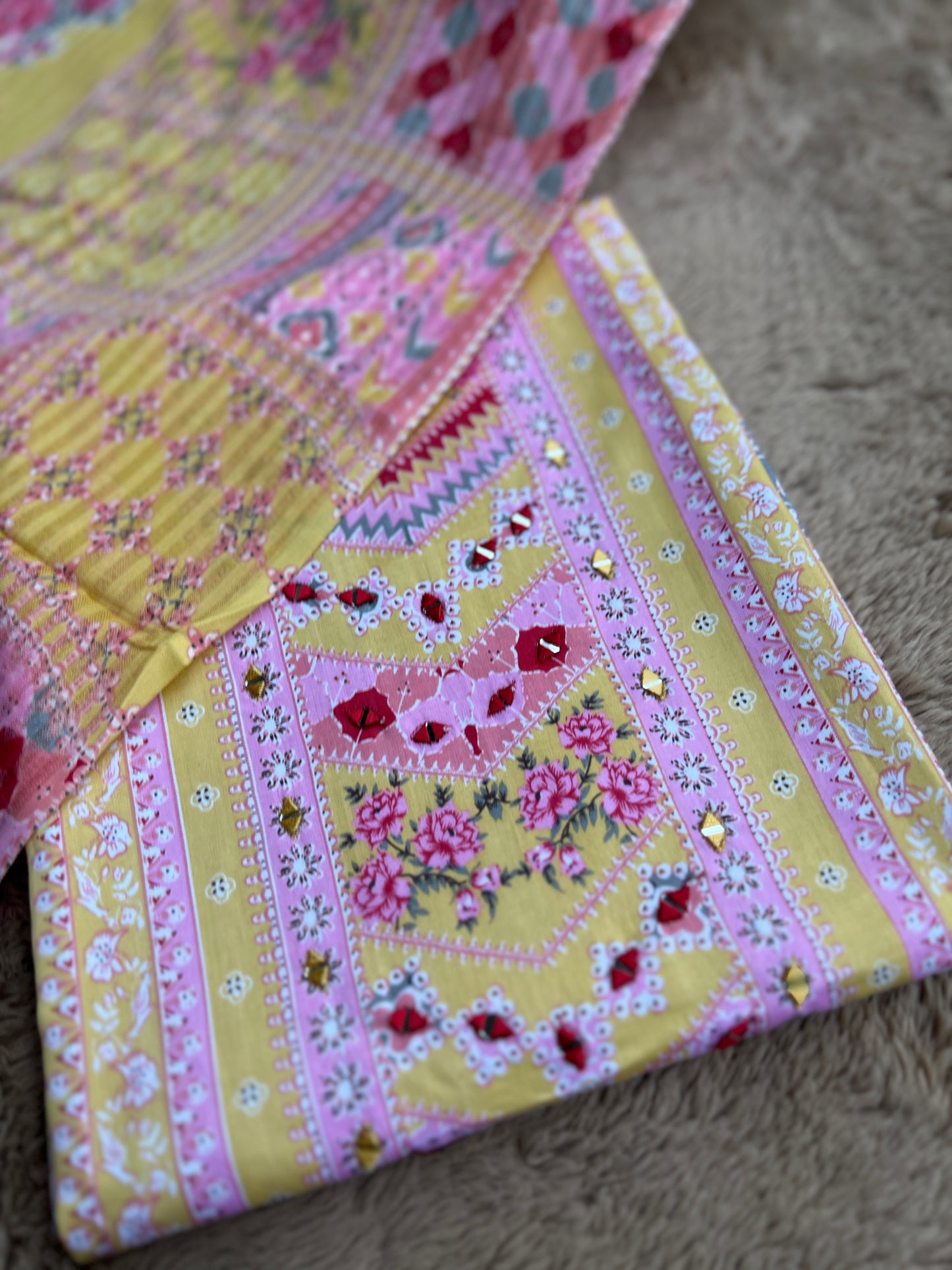 Vibrant Karachi Printed Cotton Suit