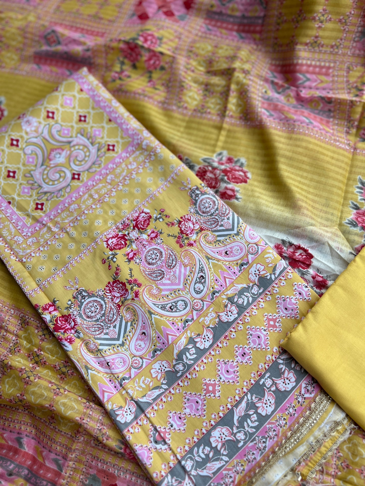 Vibrant Karachi Printed Cotton Suit