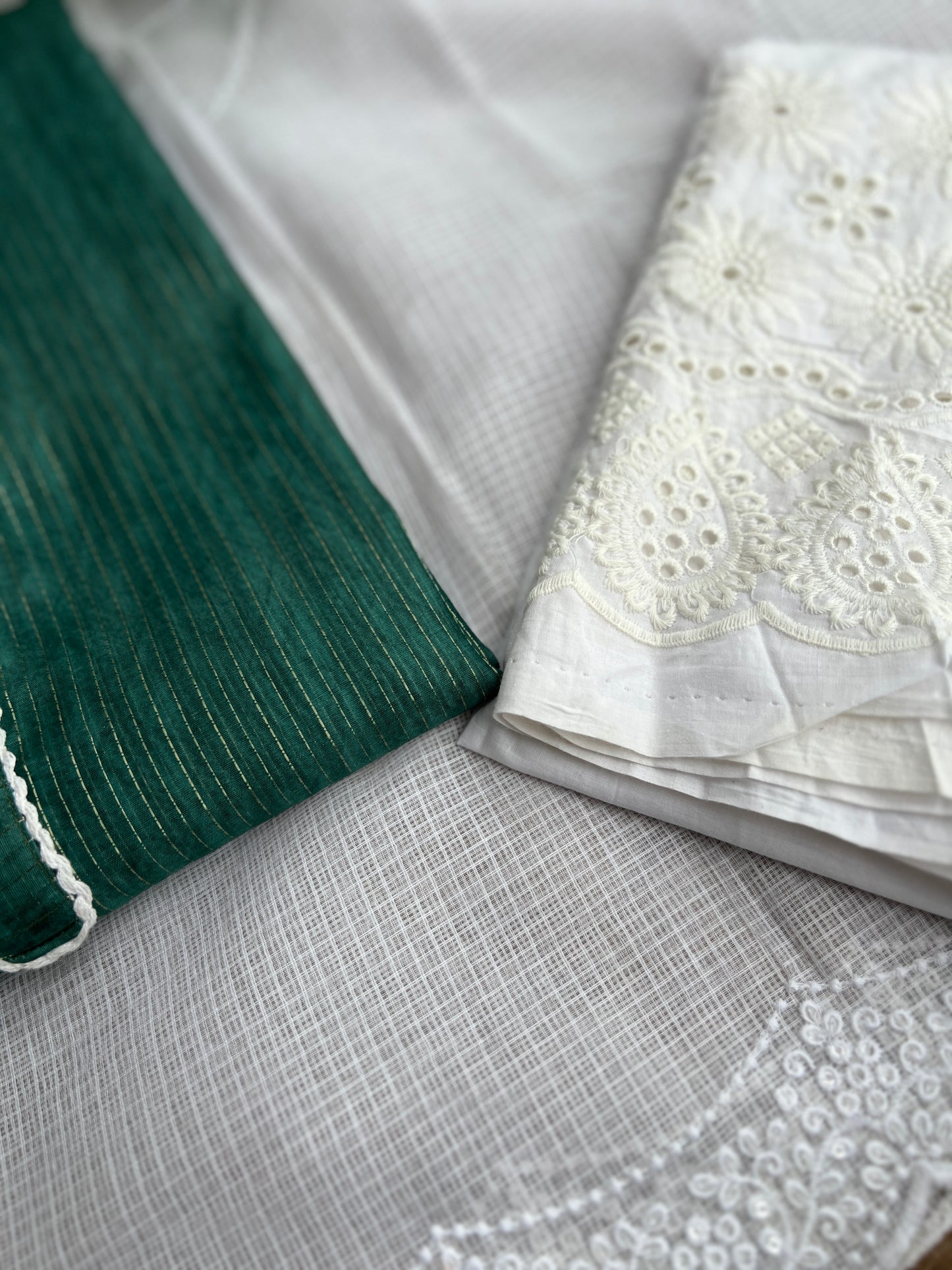 Pure Shimmer Maheshwari & Chikankari Elegance