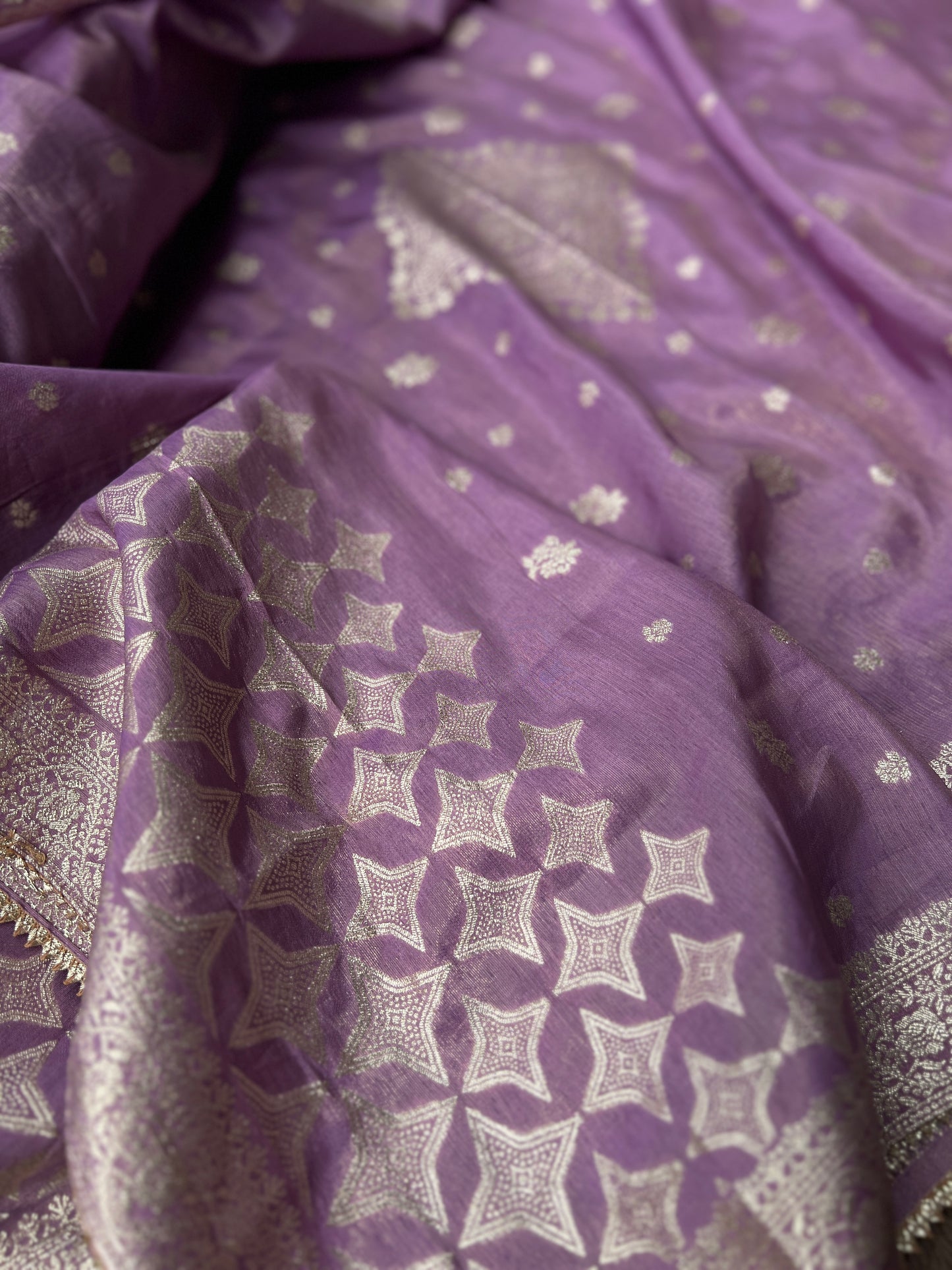 Lavender Shimmer Handwork Salwar suit
