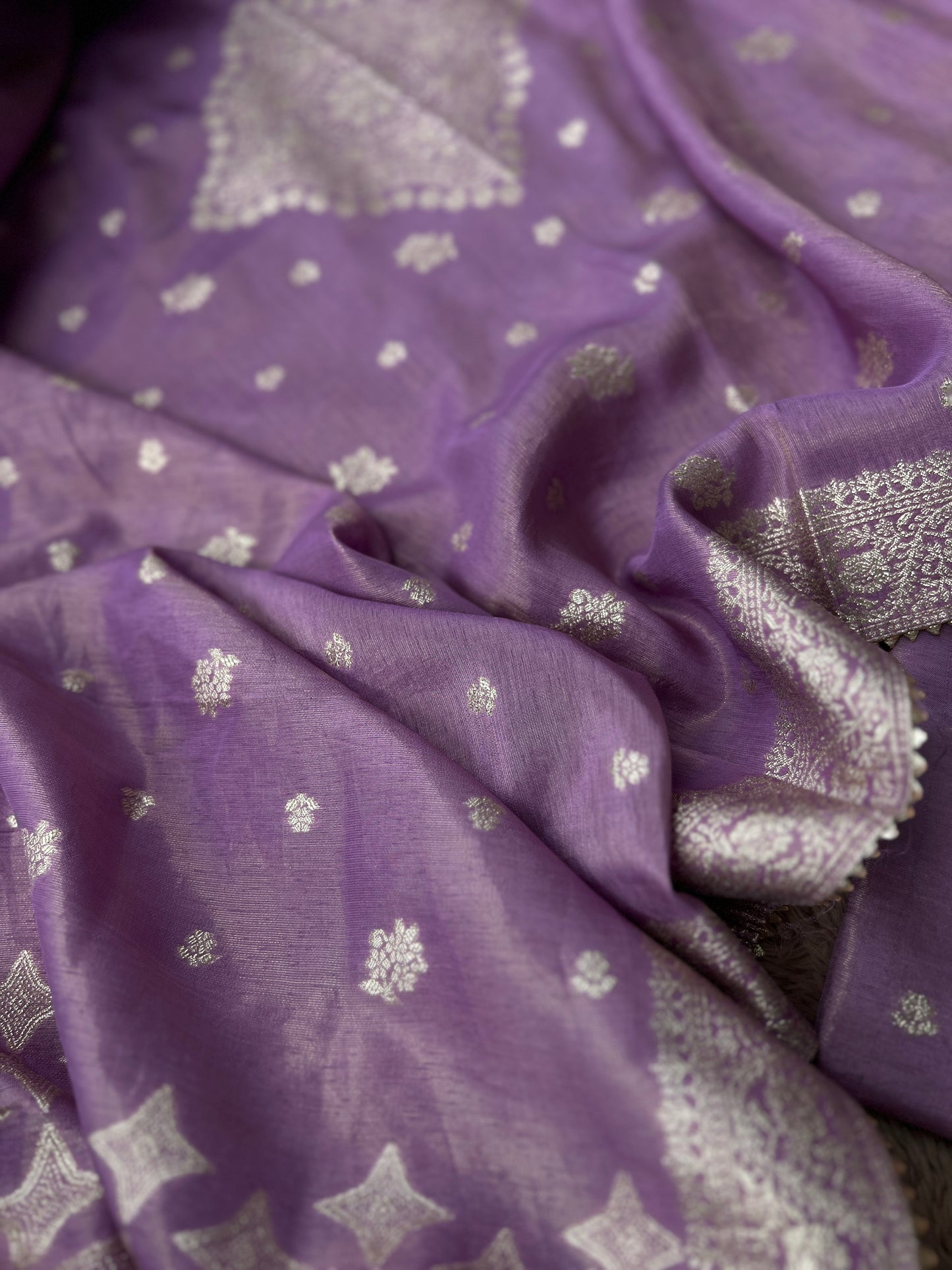 Lavender Shimmer Handwork Salwar suit