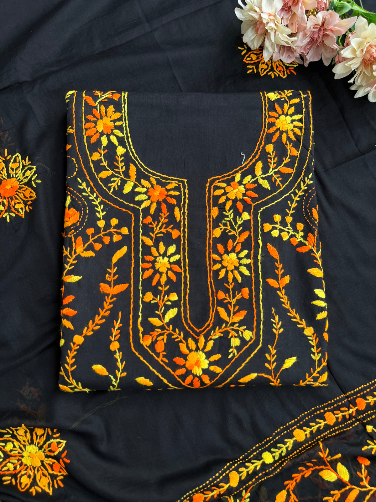 Black Heritage Thread Embroidery Suit