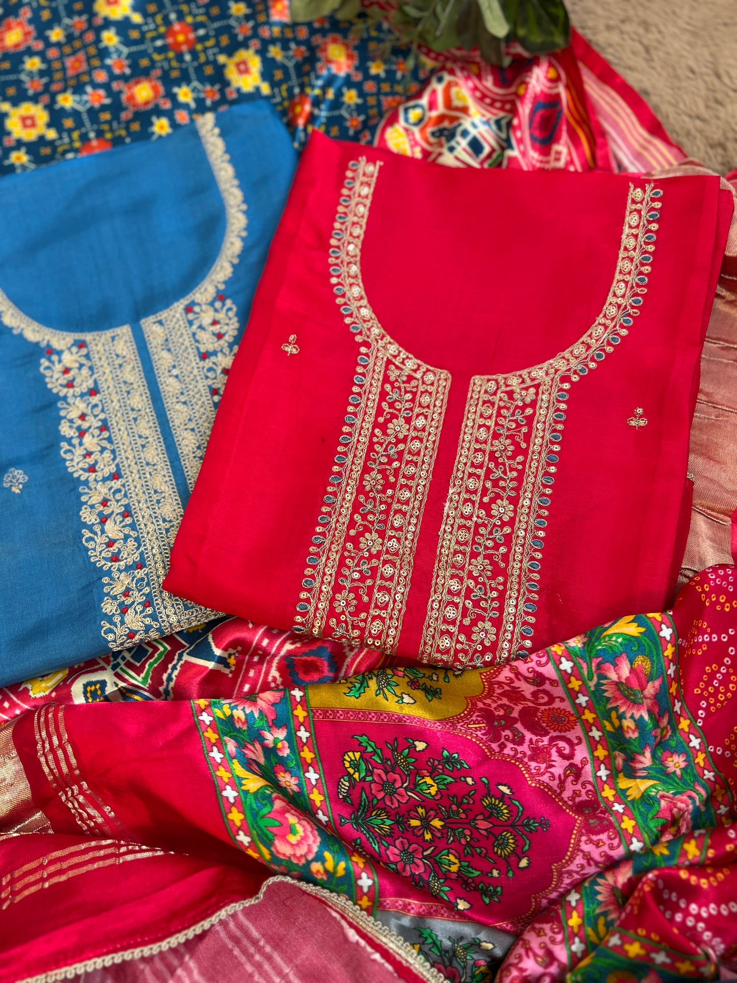 Red Patola Silk Designer Dupatta