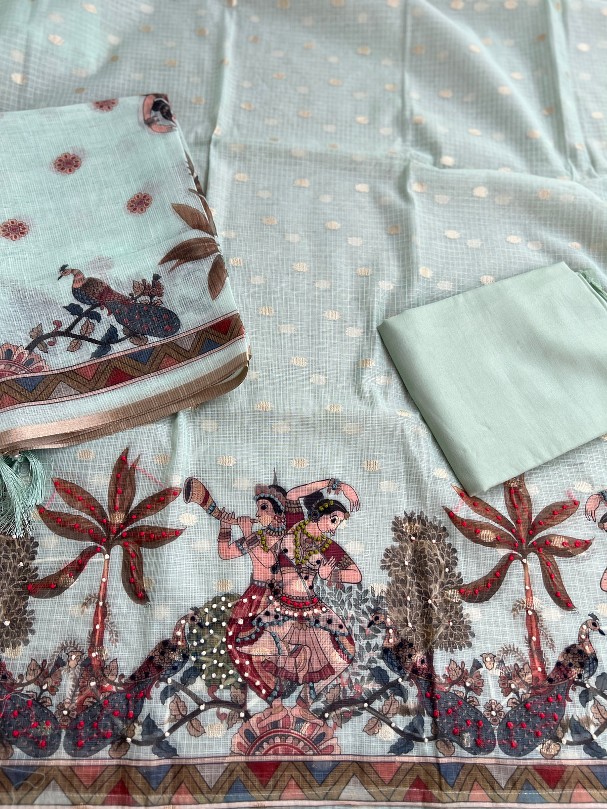 Kota Doriya Pichwai Art Suit Set