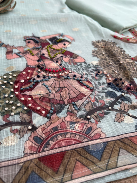 Kota Doriya Pichwai Art Suit Set