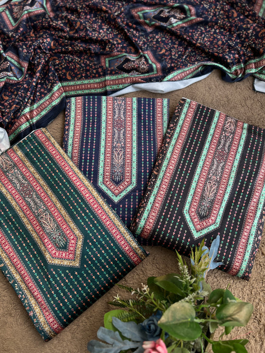Karachi Print Velvet Salwar Suit with Signature Sabyasachi Aesthetic
