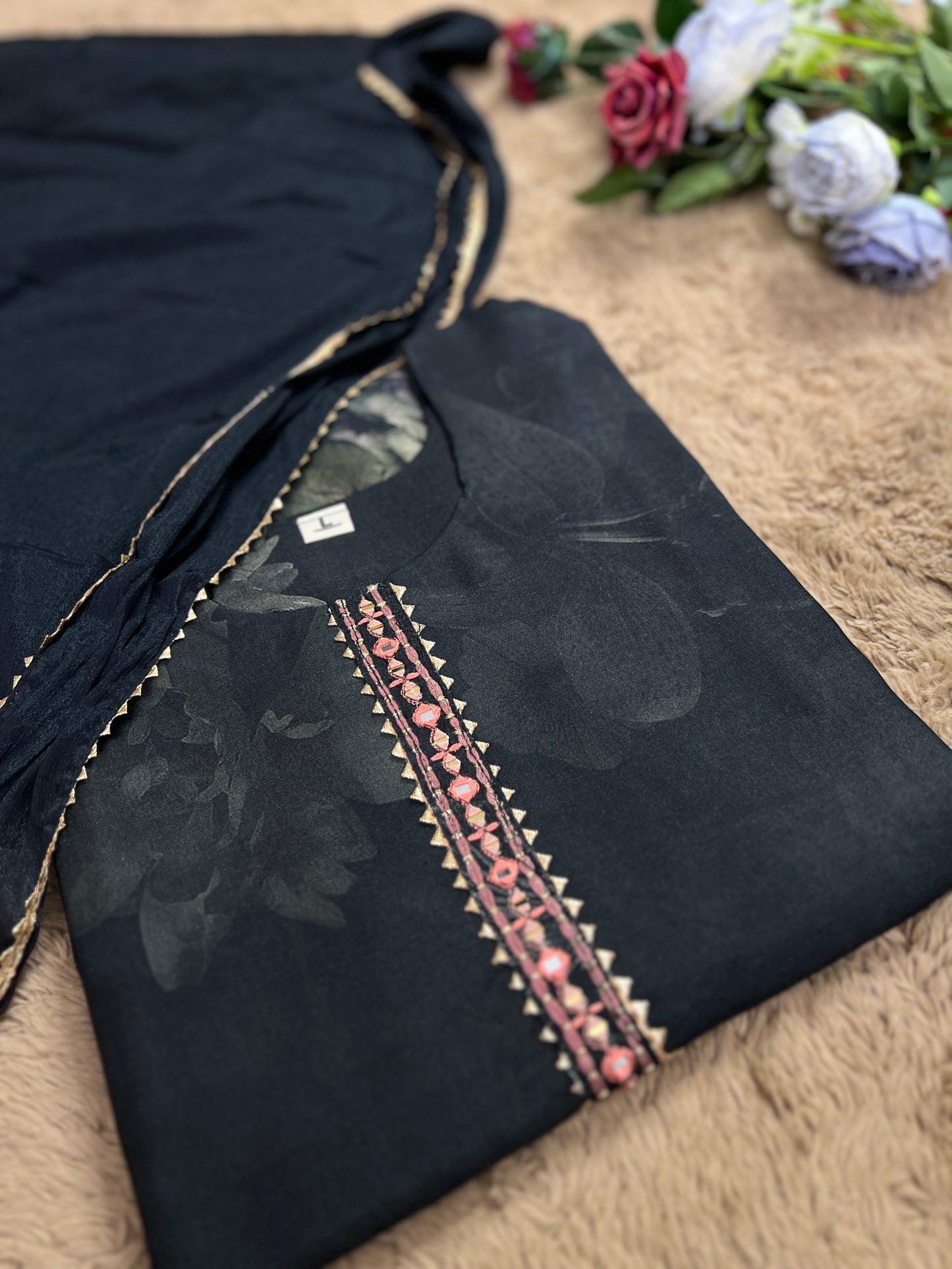 Floral Printed Maslin Ready to wear Suit