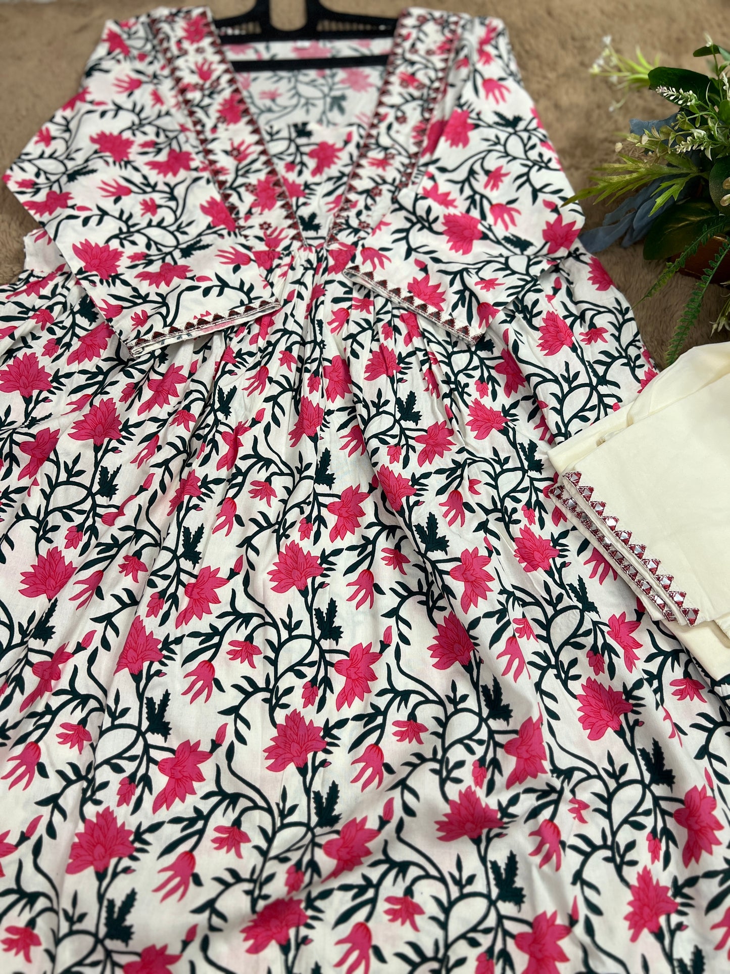 Floral Aalia Cut Printed Co-ord Set