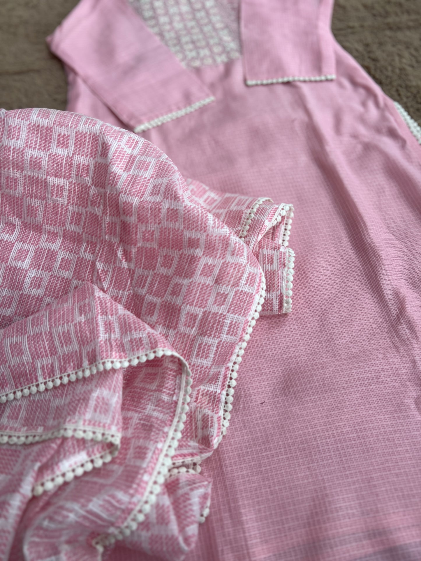 Elegant Pink Kota Doriya Salwar Suit – Comfort with Grace