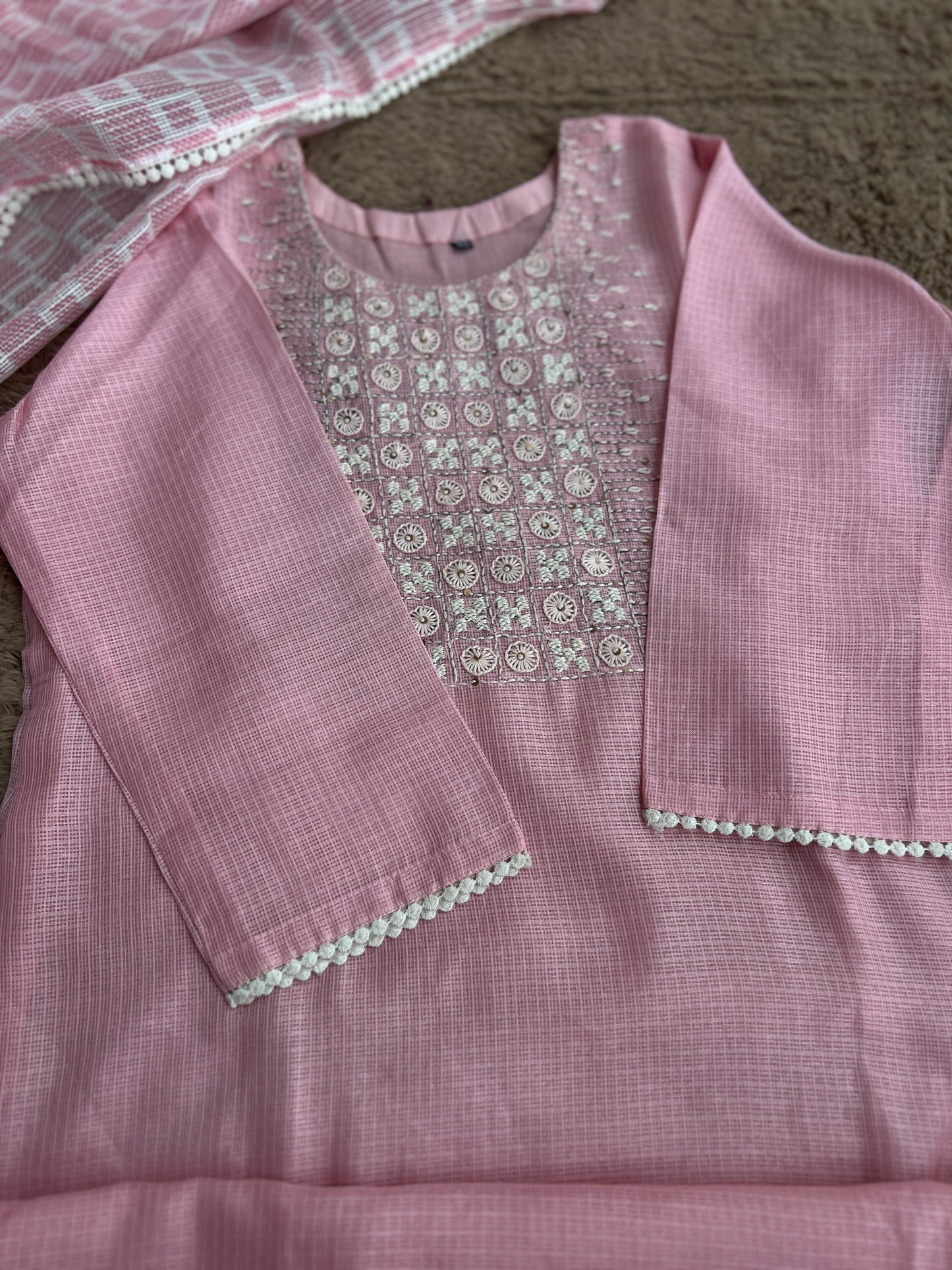 Elegant Pink Kota Doriya Salwar Suit – Comfort with Grace