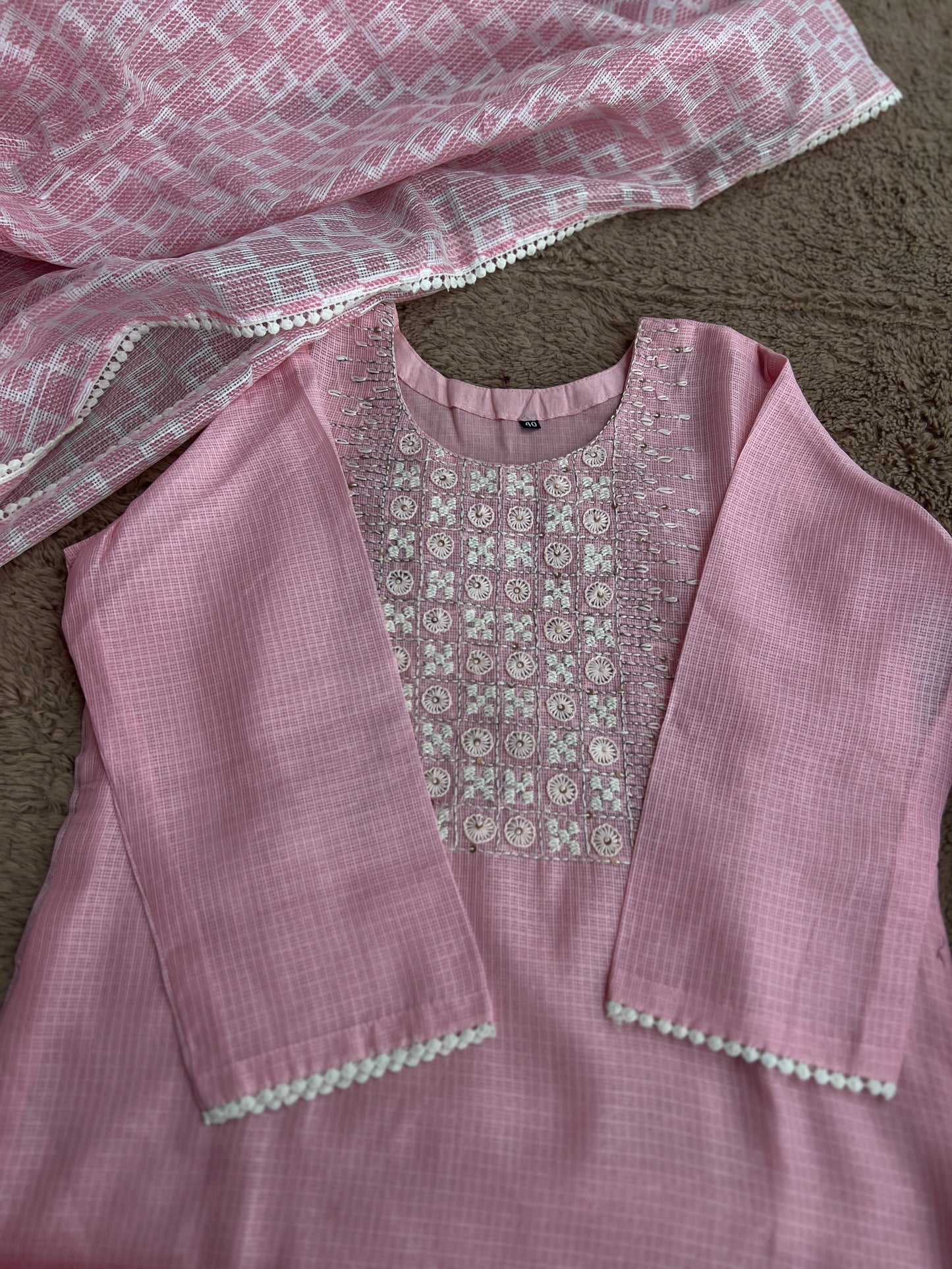 Elegant Pink Kota Doriya Salwar Suit – Comfort with Grace