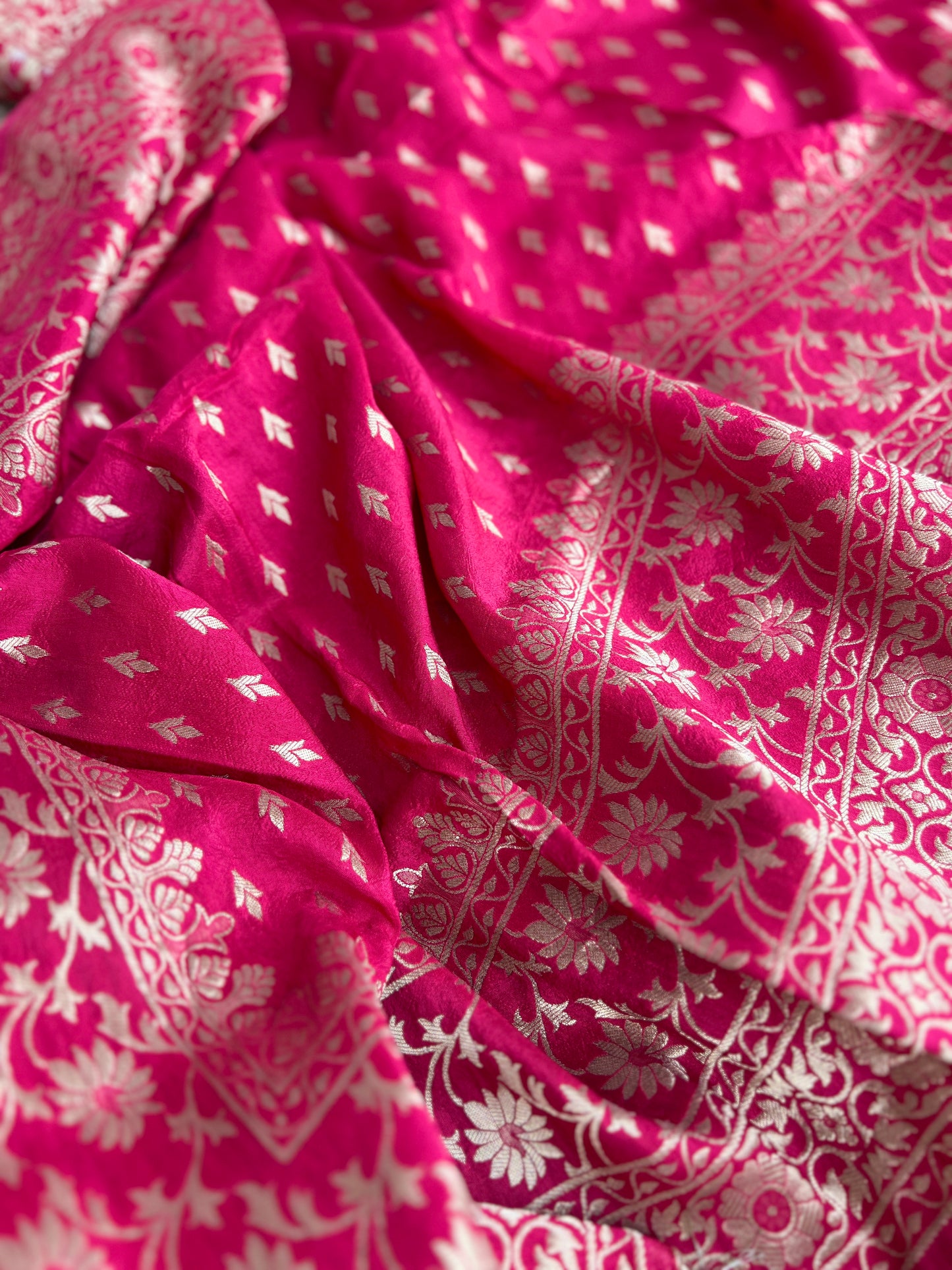 Graceful Purple Ensemble with Exquisite Handwork & Rani Banarasi Elegance