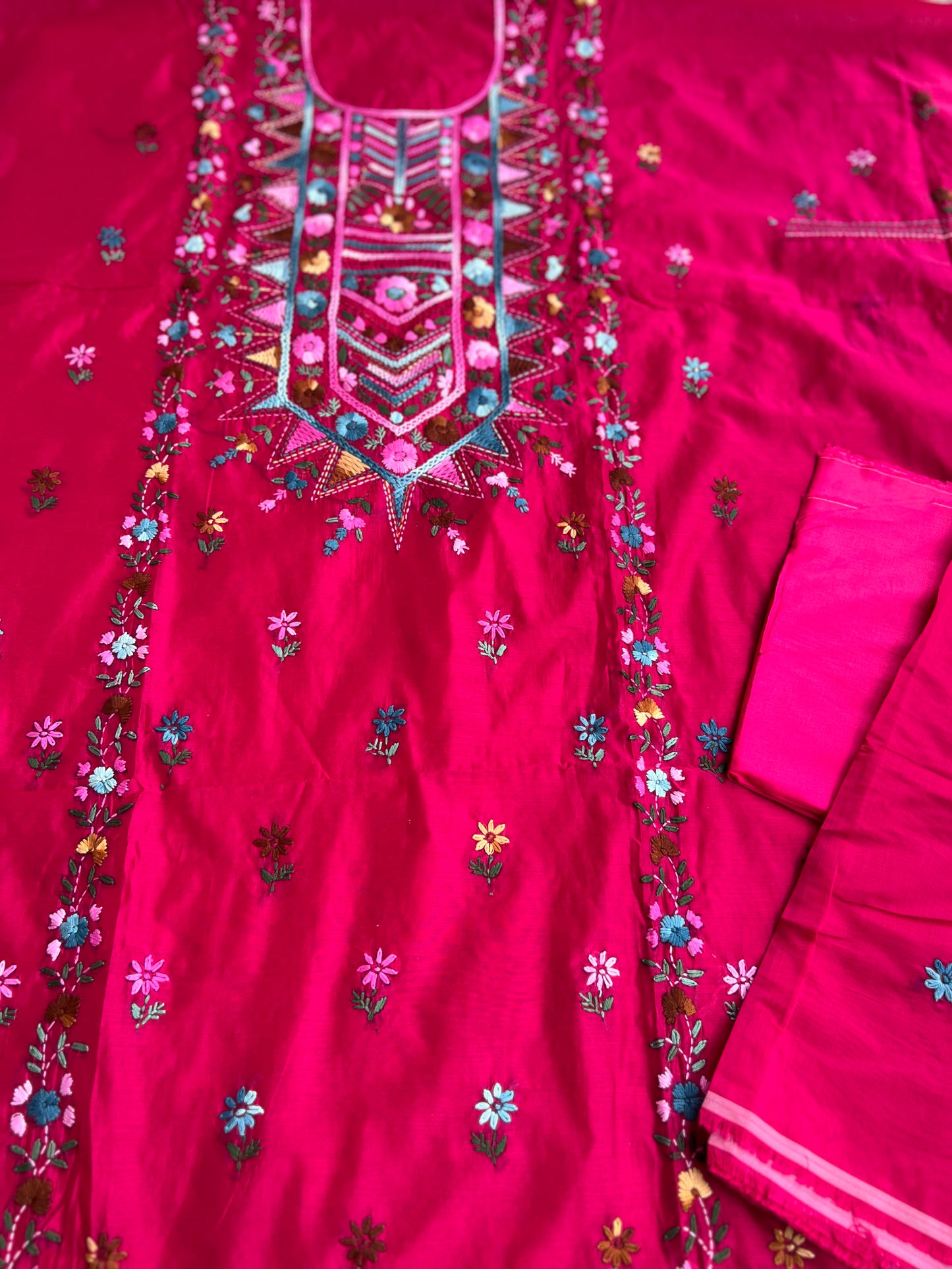 Rani Pink Hand-Embroidered Elegance