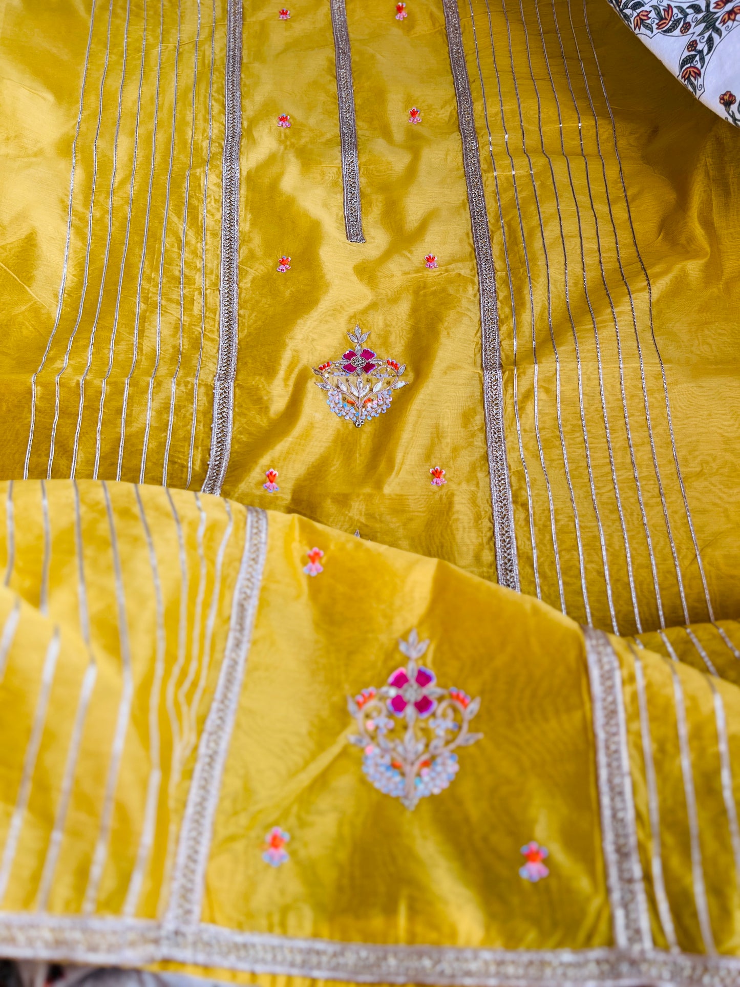 Sunshine Charm – Mustard Chanderi Silk Suit
