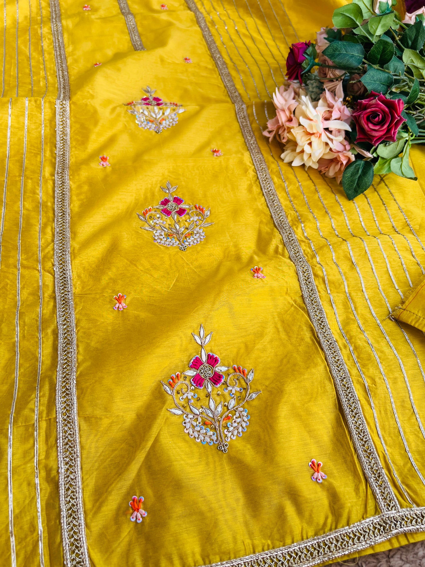 Sunshine Charm – Mustard Chanderi Silk Suit