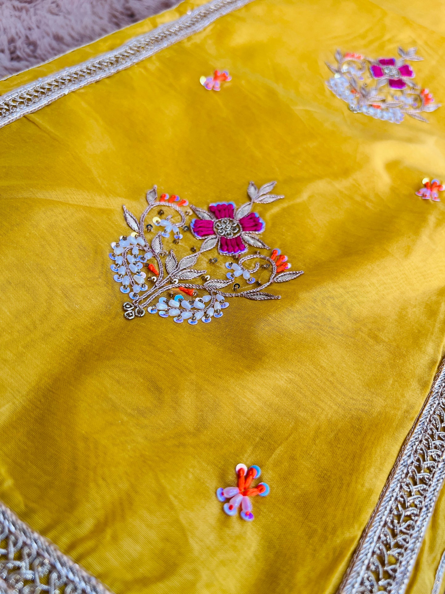 Sunshine Charm – Mustard Chanderi Silk Suit