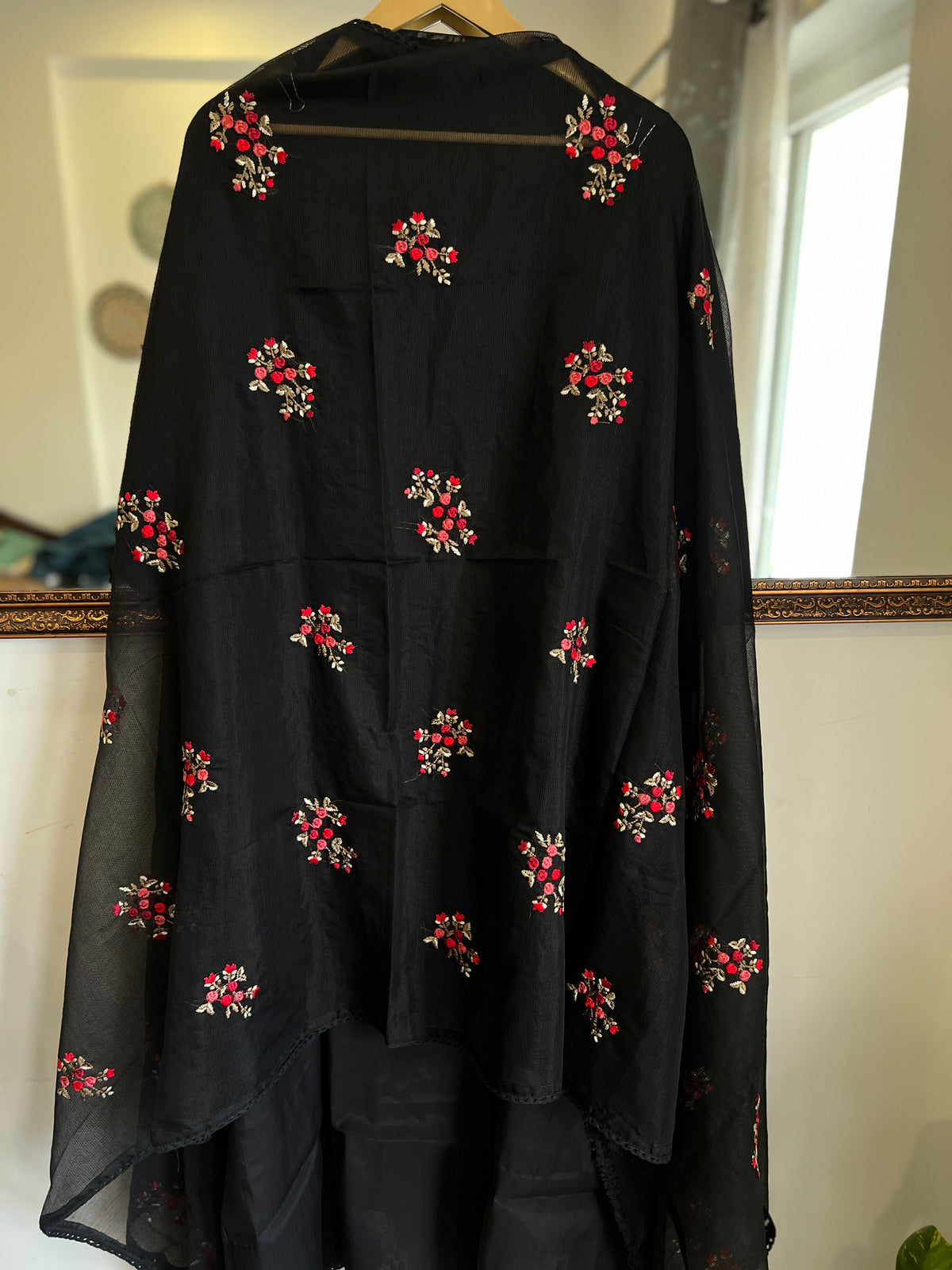 Black Hand-Embroidered Premium Maslin Suit Set