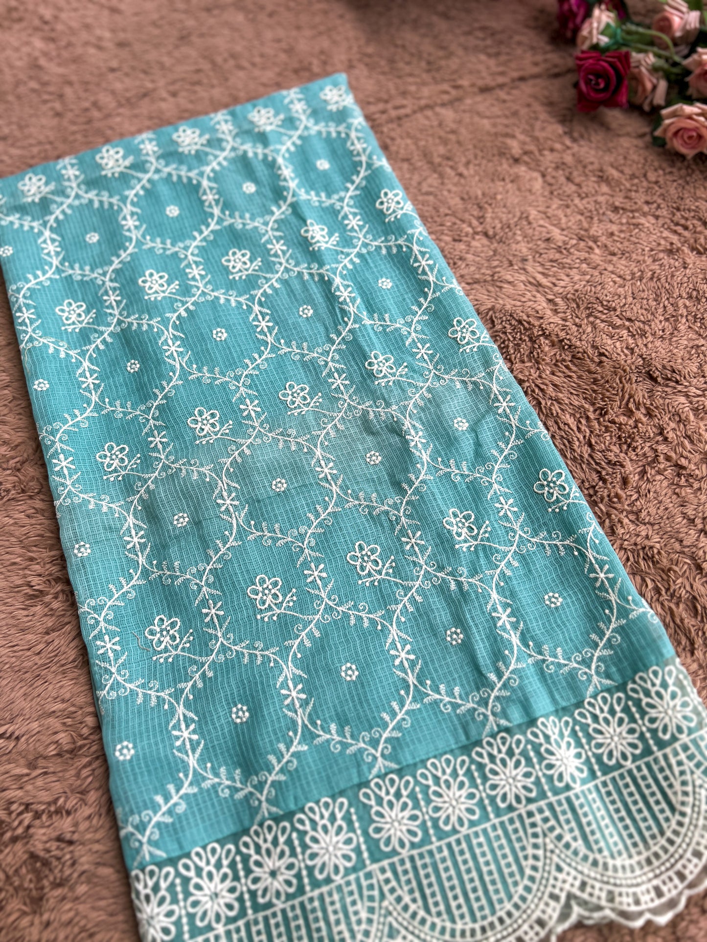 ✨ Elegant Aqua Kota Doriya Suit ✨