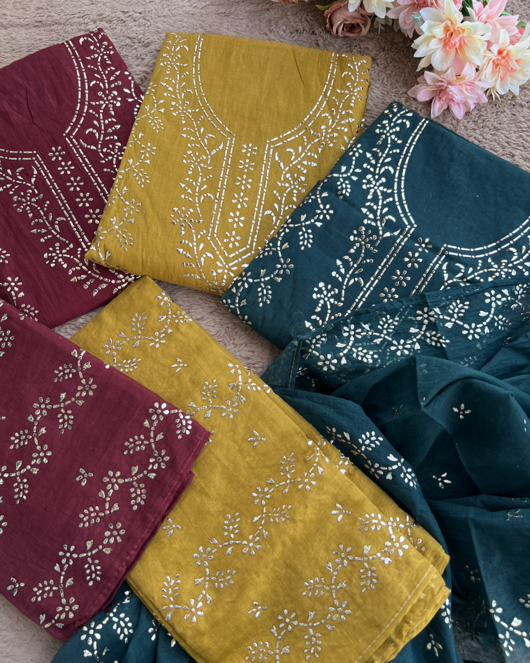 Elegant Mal Chanderi with Classic Mukesh Work