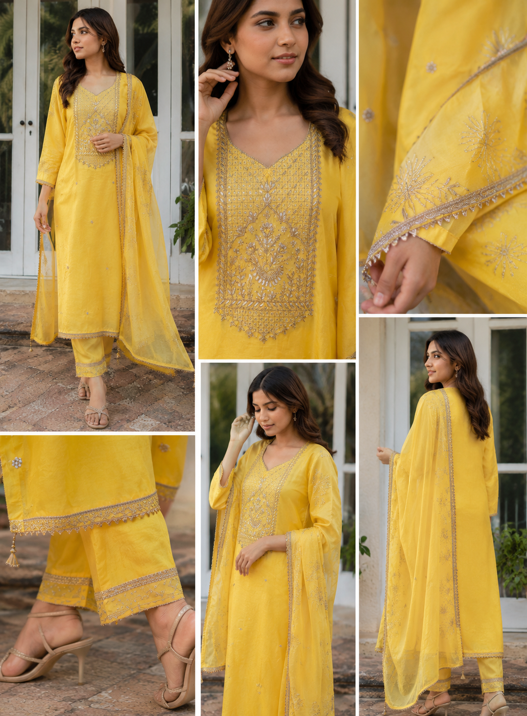 Golden Grace – Handworked Russian Silk Suit