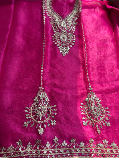 Gota Patti on Luxe Shimmer Organza