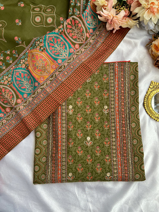 Regal Grace: Sabyasachi-Inspired Gota-Embellished Modal Maslin Suit Set