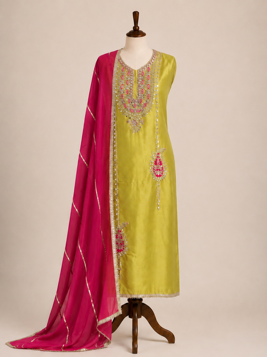 Elegant Gota Embroidered Suit