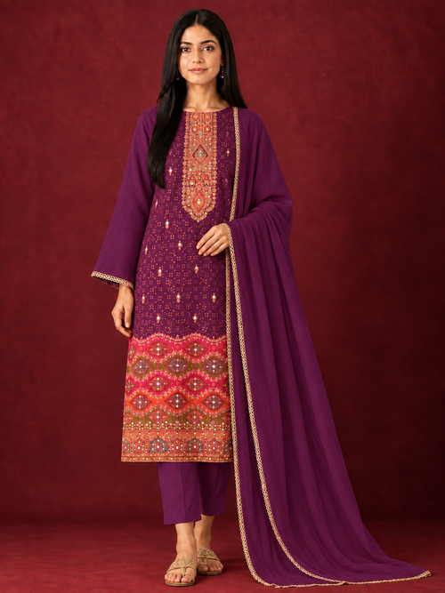 Russian Silk  Mirror Suit Sets