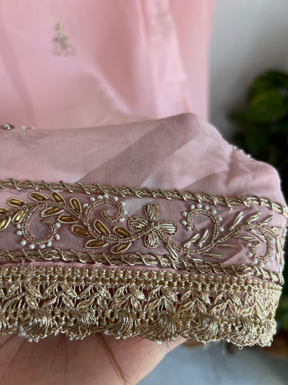 Georgette Handwork Suit with a Show-Stopping Dupatta Ensemble