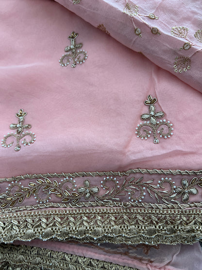 Georgette Handwork Suit with a Show-Stopping Dupatta Ensemble