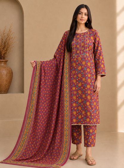 Handblock Prints with Delicate Handwork