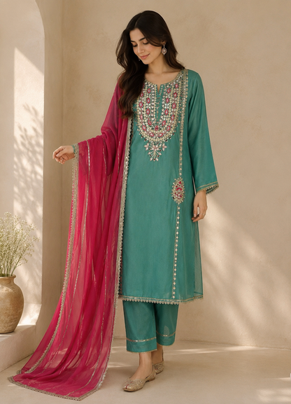 Elegant Gota Embroidered Suit
