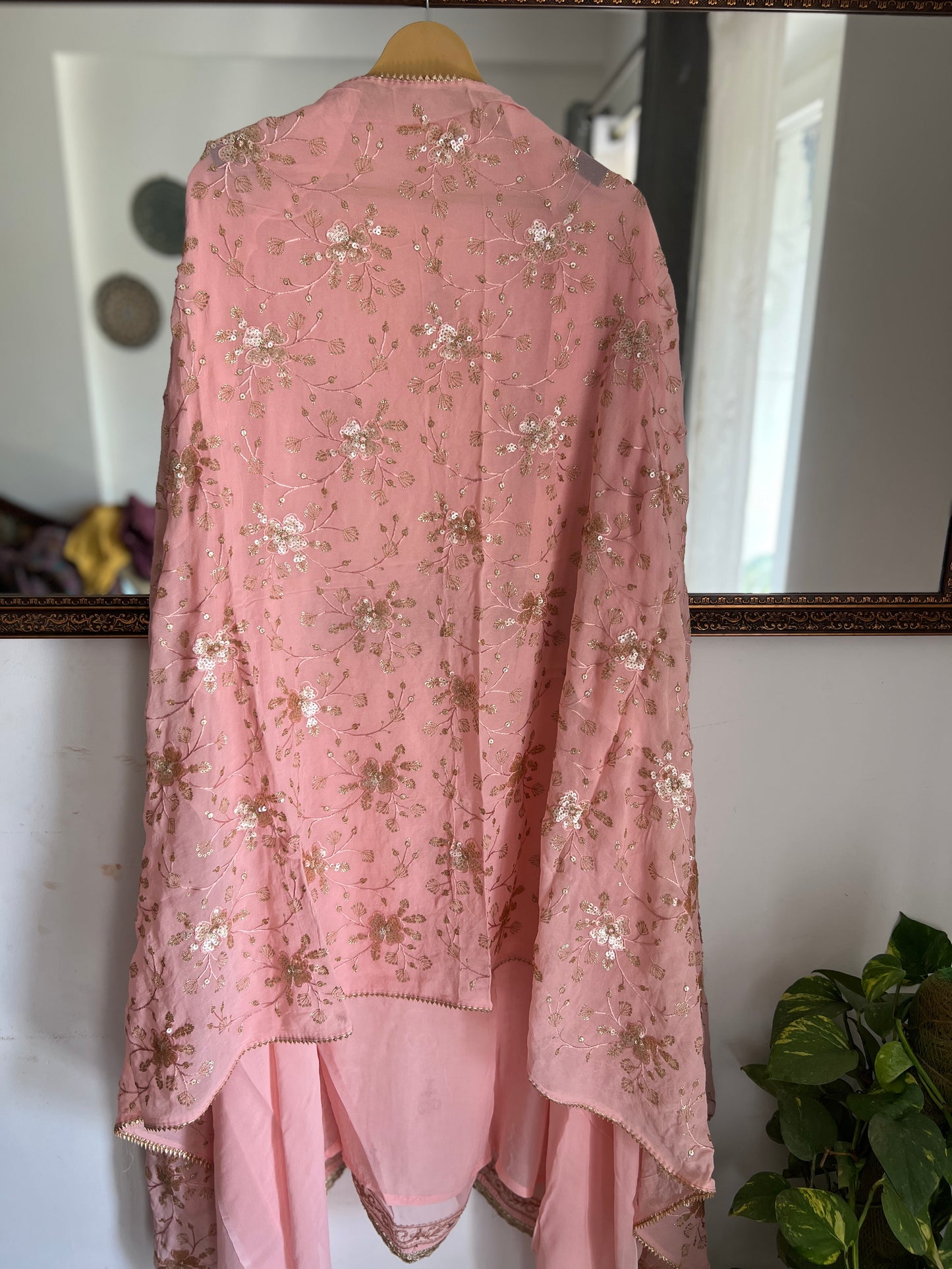 Georgette Handwork Suit with a Show-Stopping Dupatta Ensemble