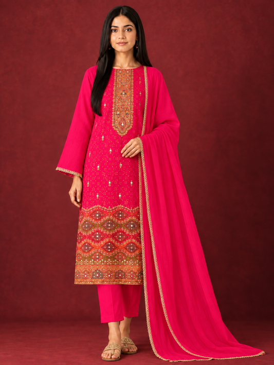 Russian Silk  Mirror Suit Sets