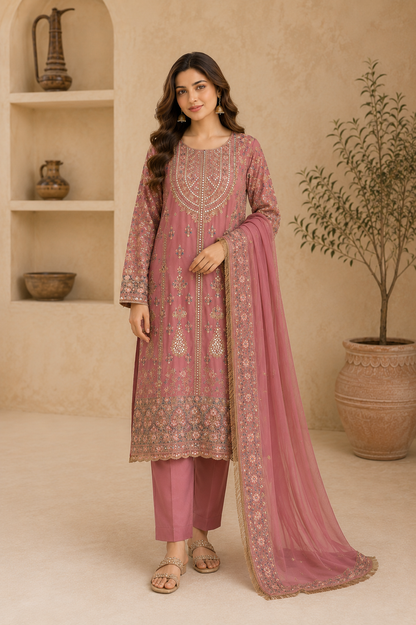 Georgette Embroidered Pakistani Suit