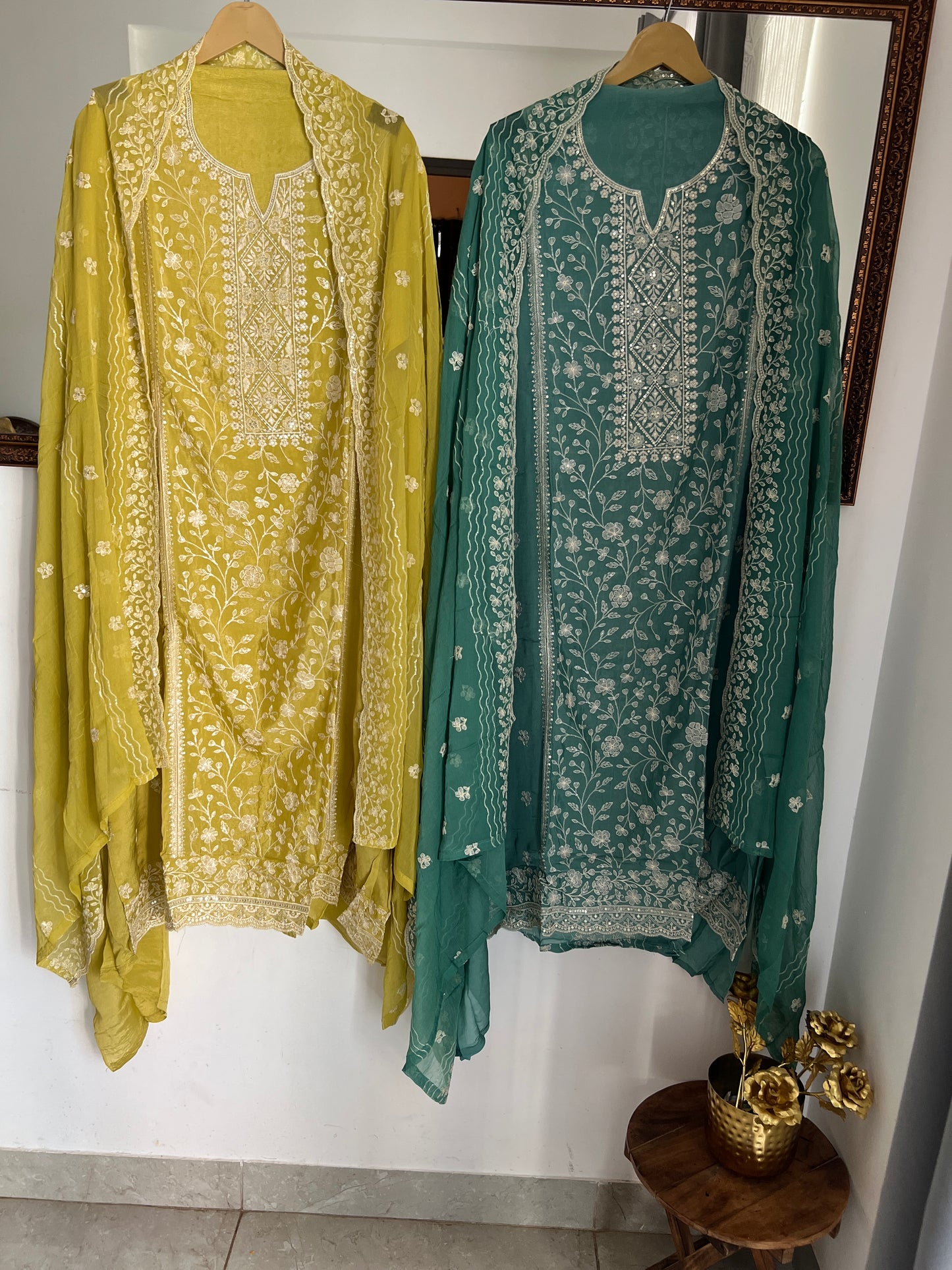 Lightweight Chiffon Embroidered Suit Set