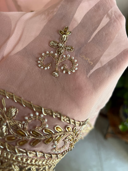 Georgette Handwork Suit with a Show-Stopping Dupatta Ensemble
