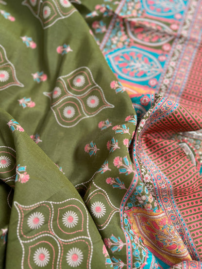 Regal Grace: Sabyasachi-Inspired Gota-Embellished Modal Maslin Suit Set