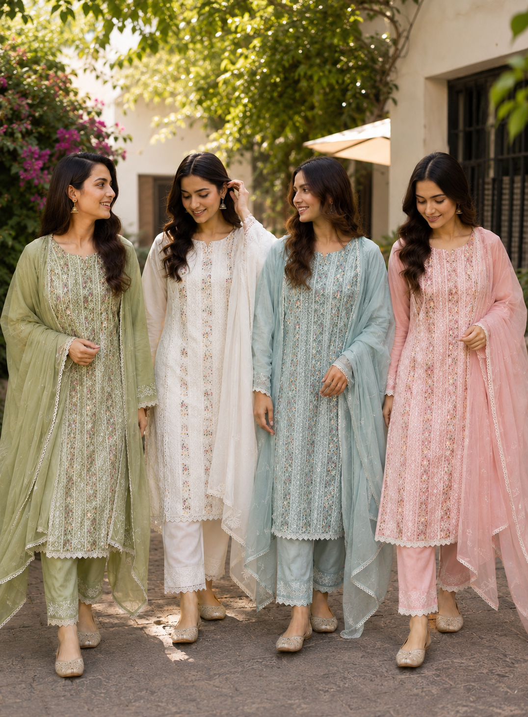 Embroidered Elegance in Mal Chanderi ✨
