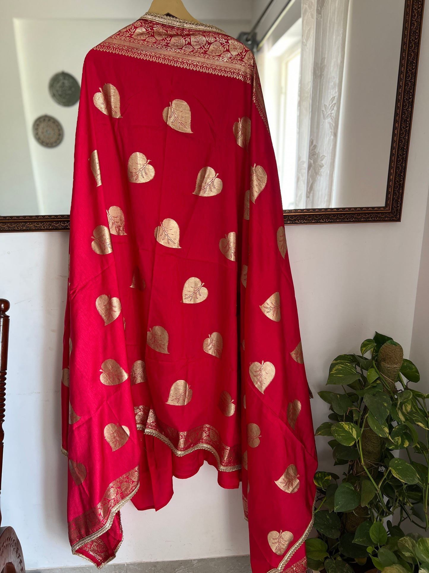 Festive Red Charm with Exquisite Handwork