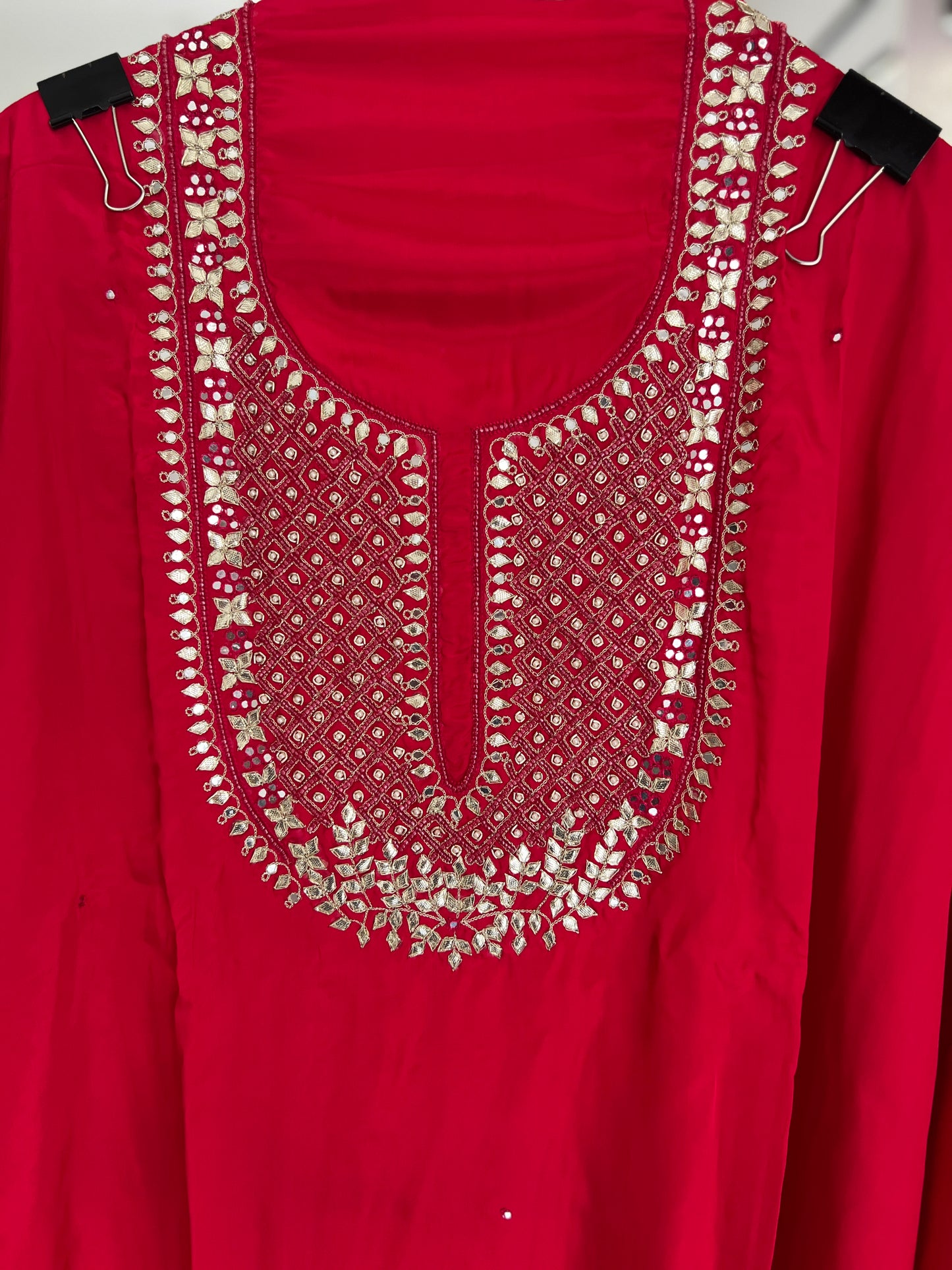 Festive Red Charm with Exquisite Handwork
