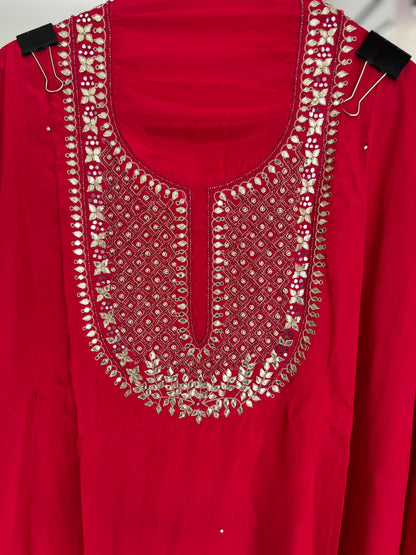Festive Red Charm with Exquisite Handwork